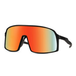 Zwarte sport zonnebril - Oranje glazen