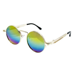 Alternative view of Ronde partybril hippie met regenboog spiegelglazen