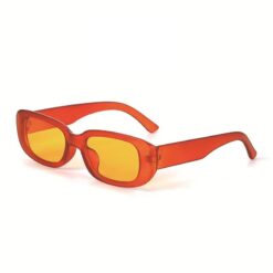 Partybril classic dik montuur - Mat oranje met oranje glazen