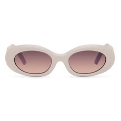Alternative view of Beige retro festival zonnebril met smoke glazen