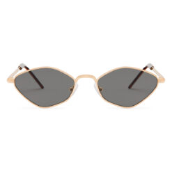 Alternative view of Metalen zonnebril goud met zwarte UV400 glazen – Unisex festival zonnebril