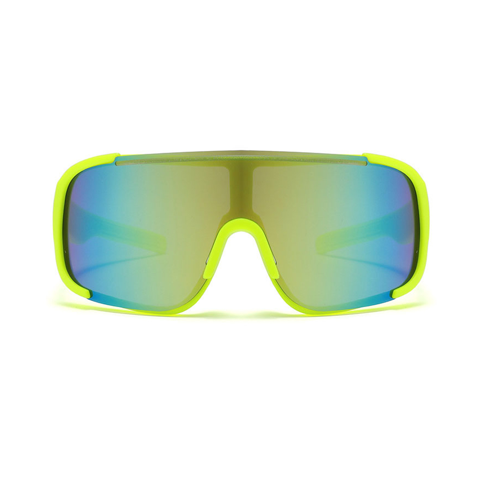 Sport zonnebril voor kinderen met semi randloos montuur en lichtgroene pootjes - Multicolor glas - Afbeelding 2
