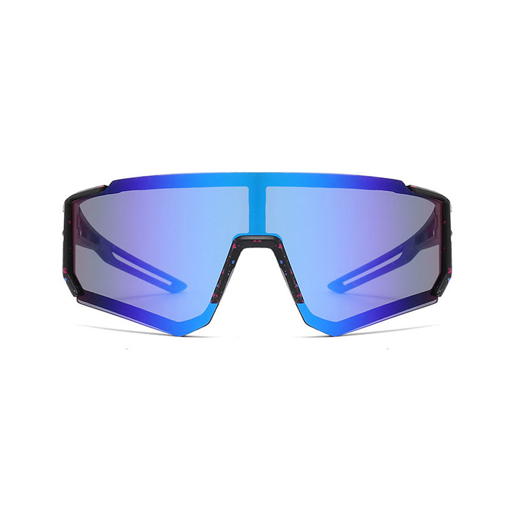 Sport zonnebril voor kinderen met semi randloos montuur en zwarte pootjes - Blauw glas - Afbeelding 2