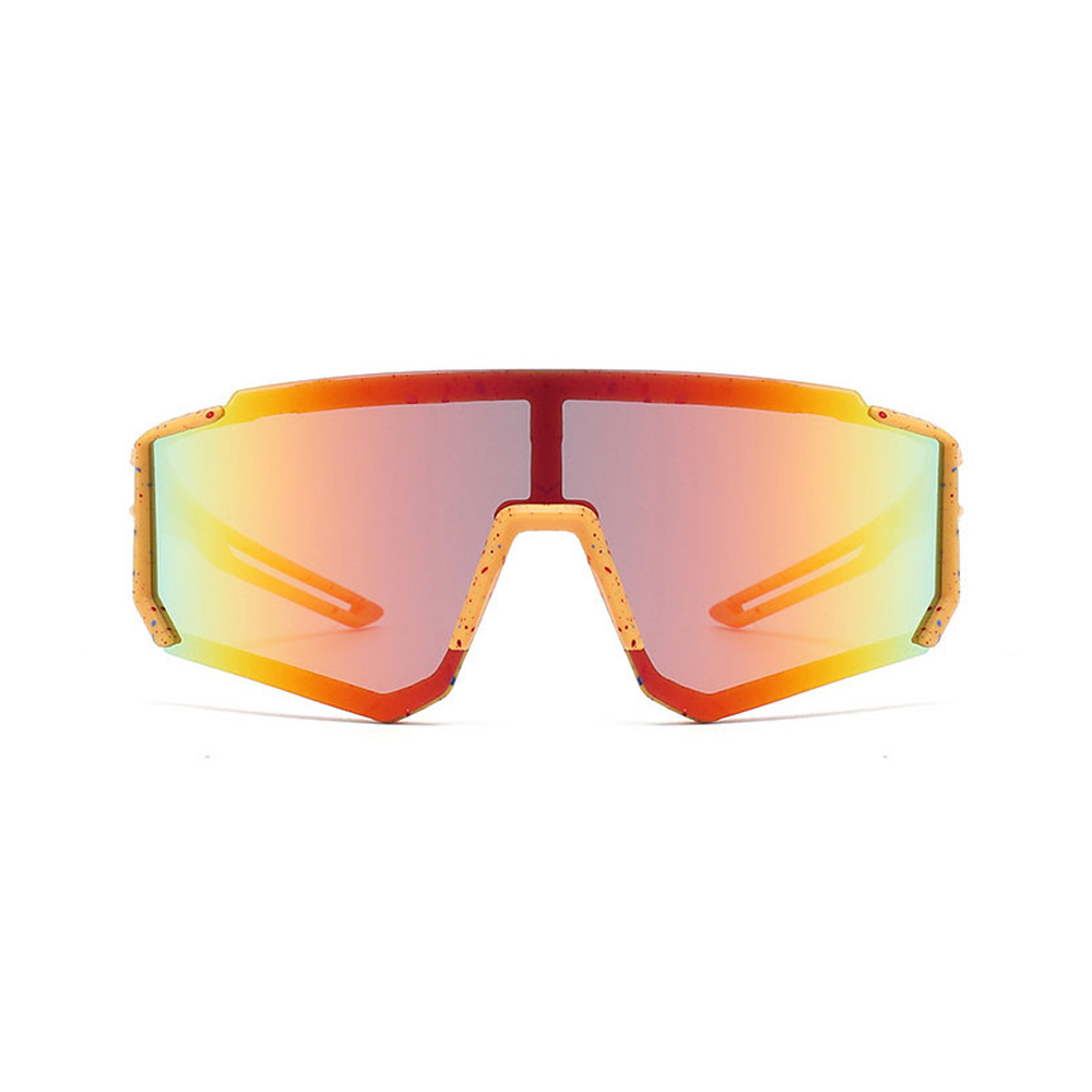 Sport zonnebril voor kinderen met semi randloos montuur en oranje pootjes - Multicolor glas - Afbeelding 2