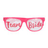 Partybril team bride - Pinhole zonnebril met witte glazen - 3 stuks